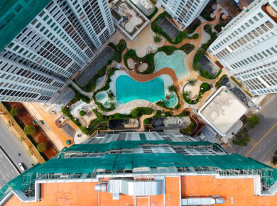 green skyline